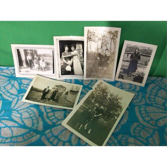 Antique Bundle of Photos Snapshots Early 1900 Black & White 6 PC - Picture 3 of 16